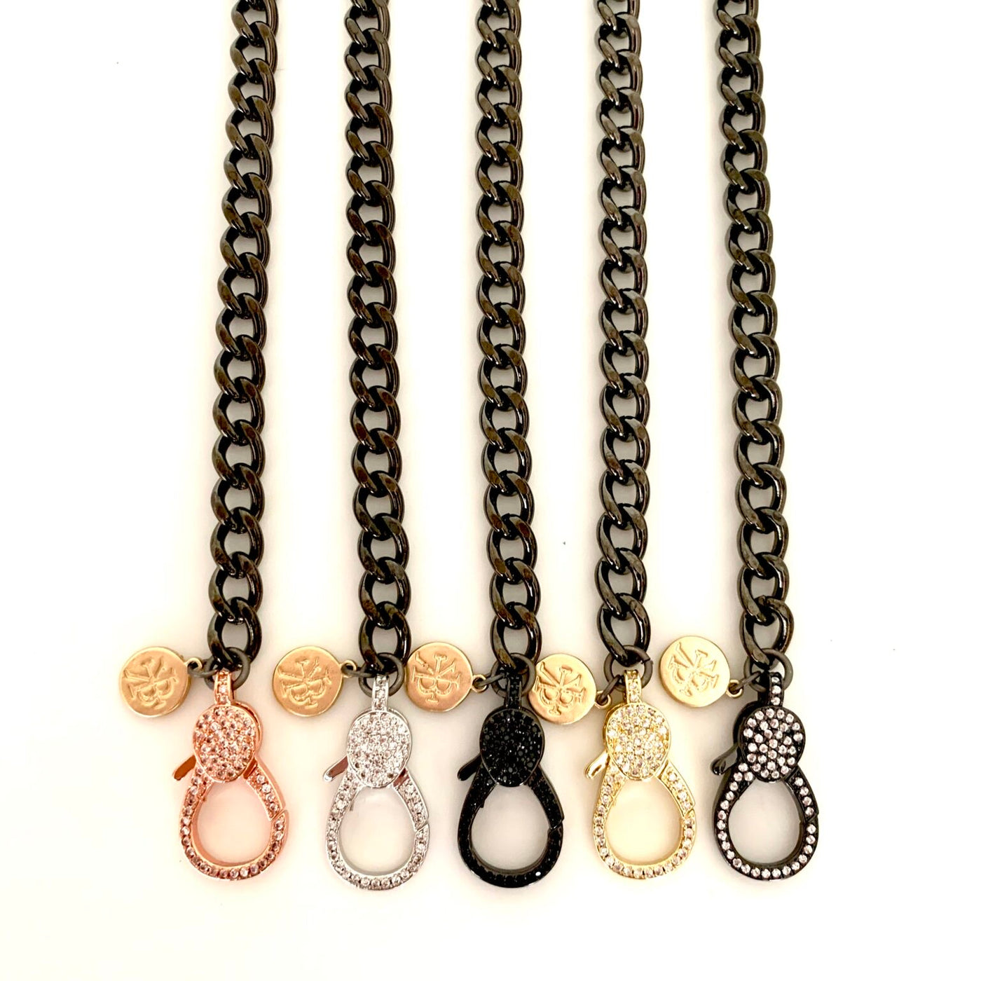 Karli Buxton Mini Curb Chain with Pave’ Clasp - Corinne Boutique Family Owned and Operated USA