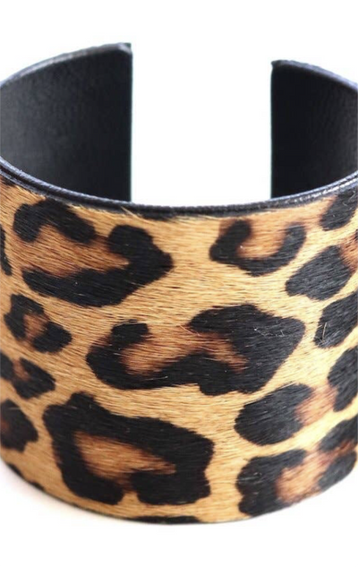 Animal Print Wide Cuff Bracelet - Corinne Boutique Family Owned and Operated USA