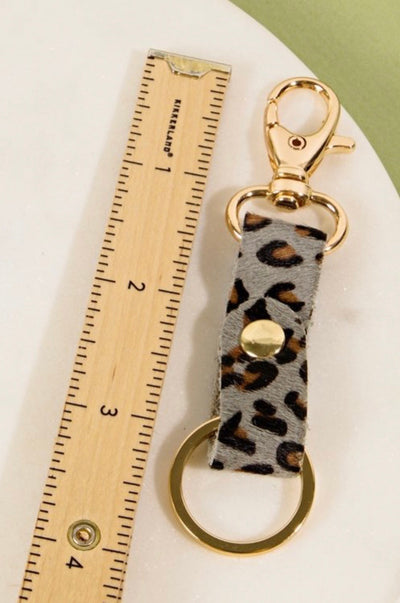 Calf Hair Leather Key Chain - Corinne Boutique Family Owned and Operated USA