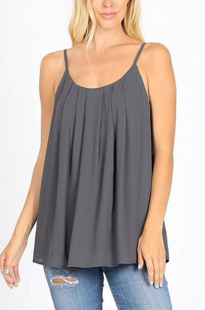 Kate Pleated Cami - Corinne an Affordable Women's Clothing Boutique in the US USA