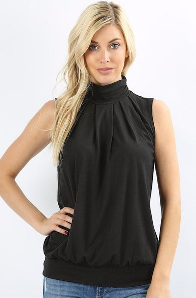 Carri Pleated Sleeveless Blouse - Corinne an Affordable Women's Clothing Boutique in the US USA